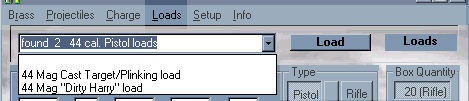 the Loads database section